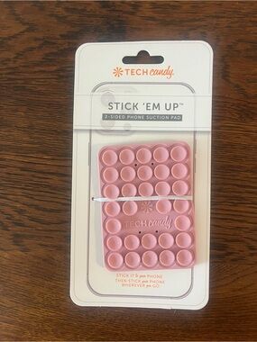 Tech Candy Pink Stick 'Em Up 2-Sided Phone Suction Pad